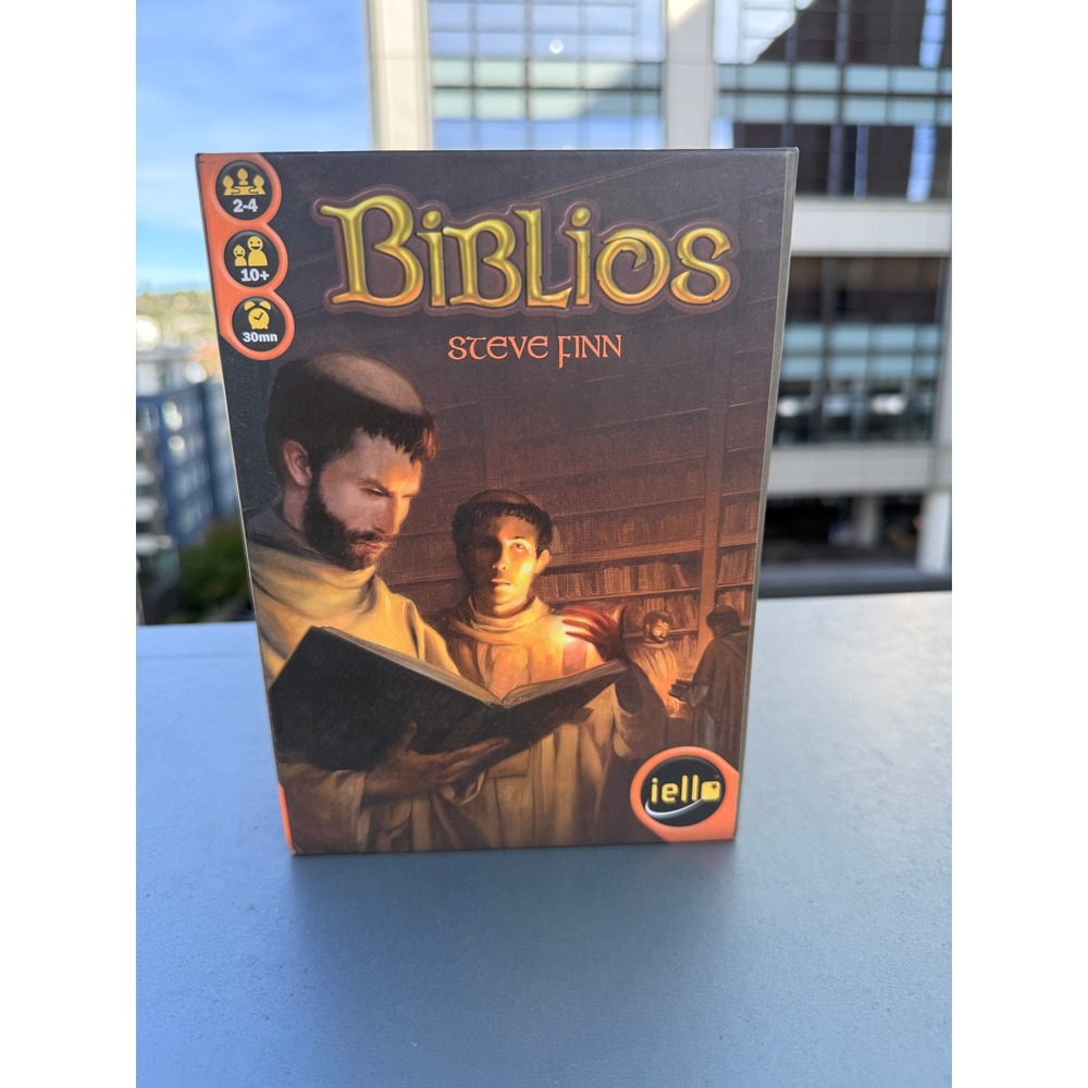 IELLO Biblios Board Card Game by Steve Finn Out of Print 2016 Medieval Strategy